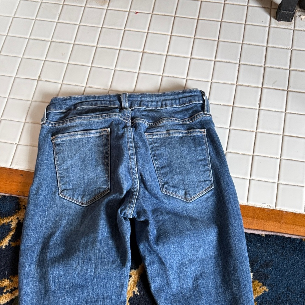 Just Black Blue Distressed Skinny Crops - worn about 5x. 130 retail - Picture 6 of 7
